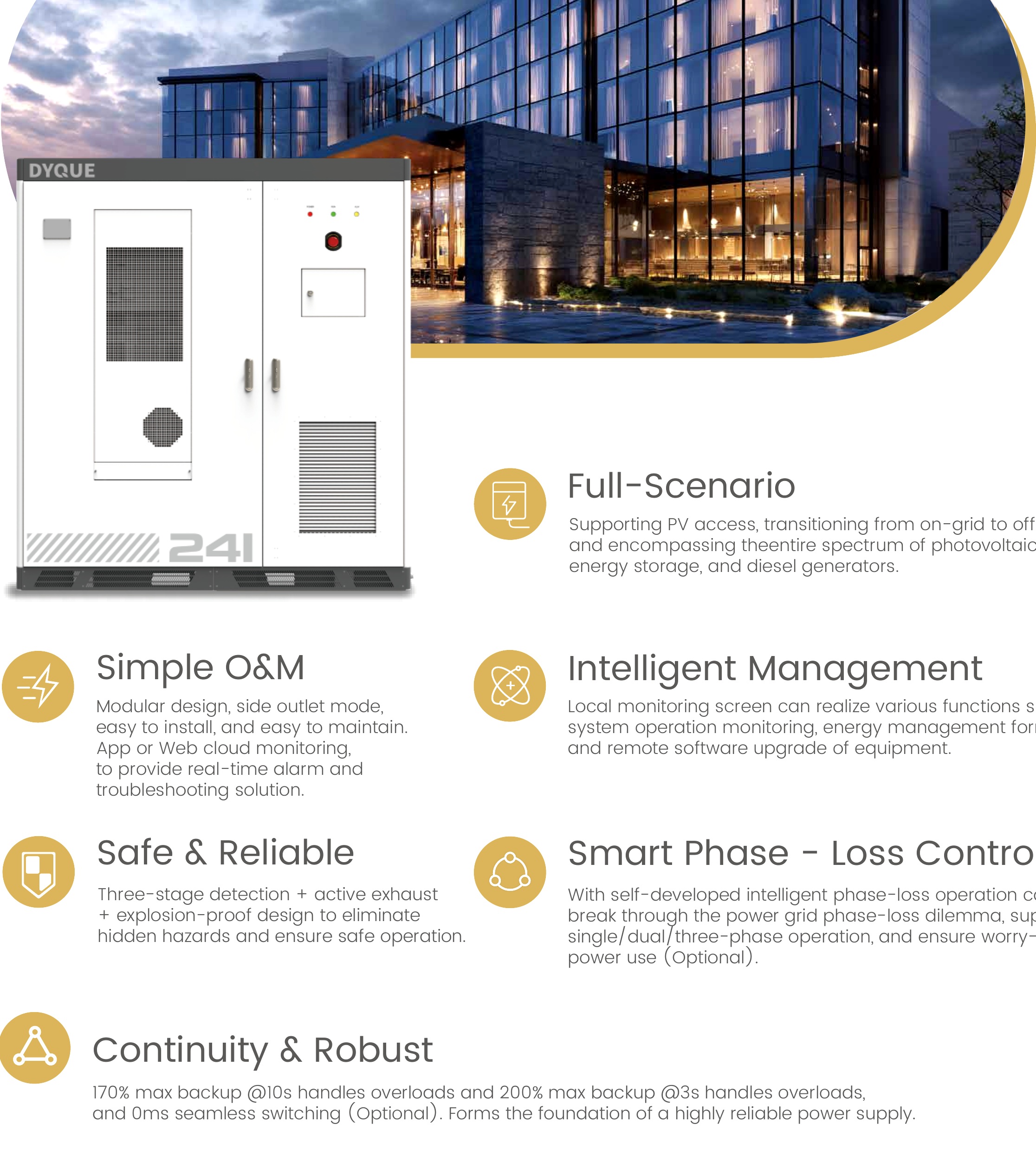 DYQUE 125 kW / 241 kWh all-in-one cabinet